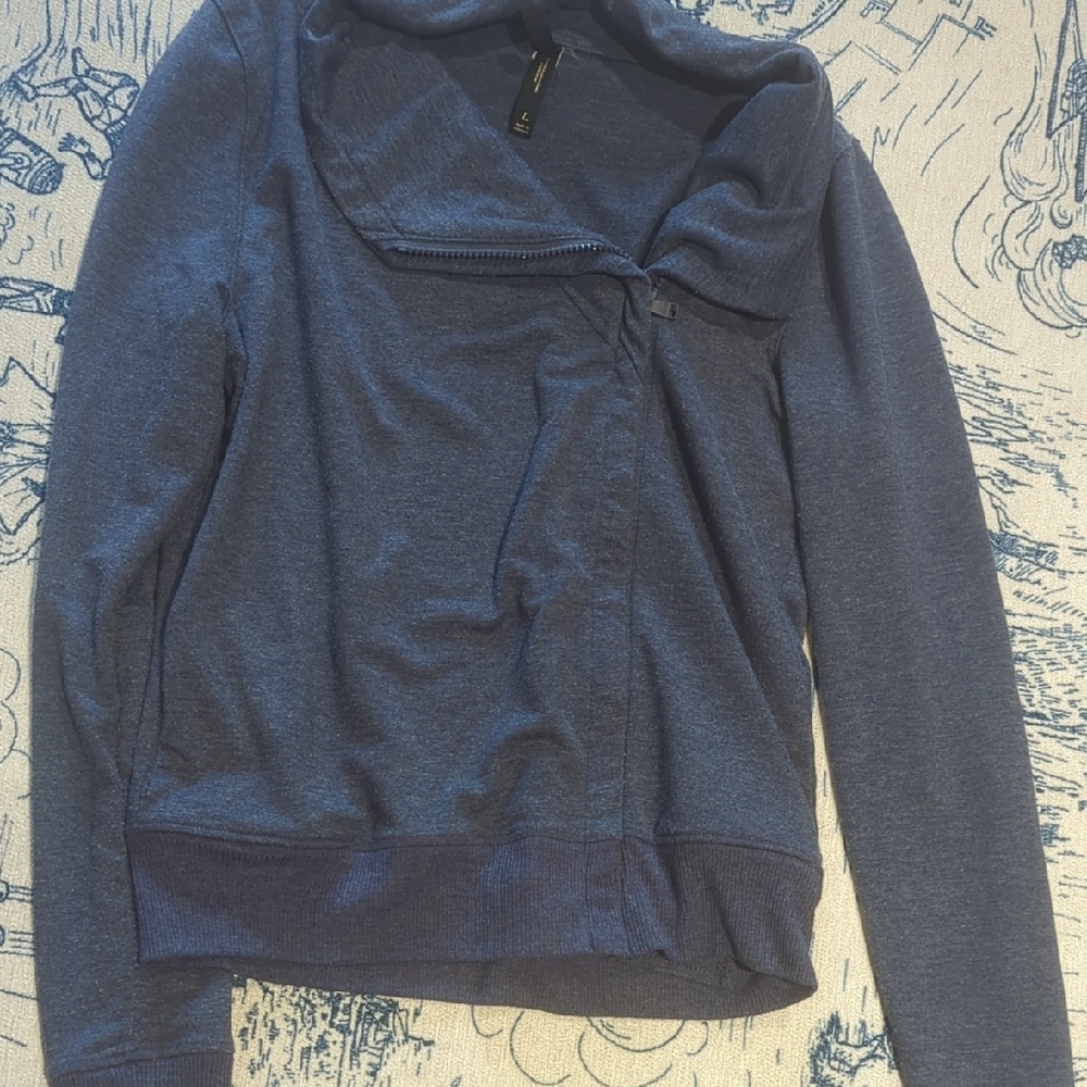 Aeropostale Blue Asymmetrical Tie Front Hoodie
